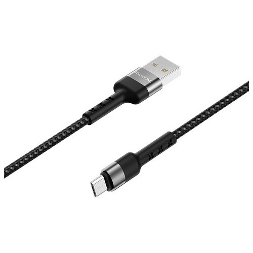 Дата кабель Borofone BX34 Advantage USB to Micro USB 1 м чорний фото №2