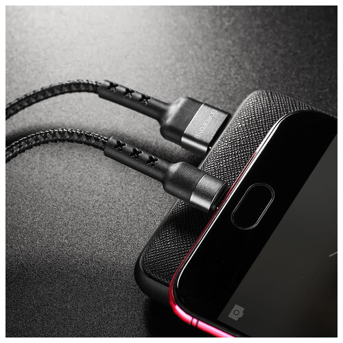 Дата кабель Borofone BX34 Advantage USB to Micro USB 1 м чорний фото №4