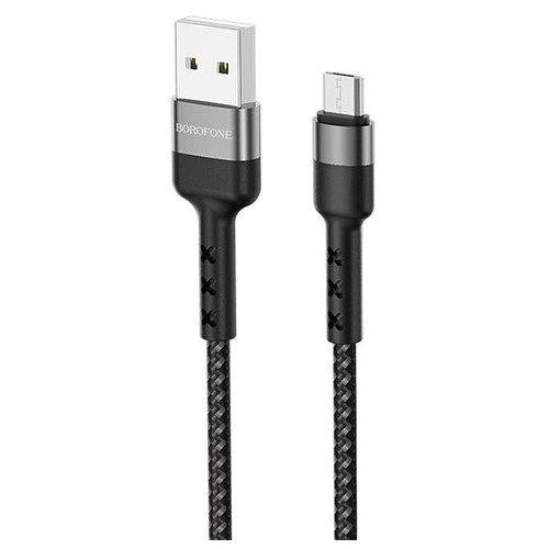 Дата кабель Borofone BX34 Advantage USB to Micro USB 1 м чорний фото №1