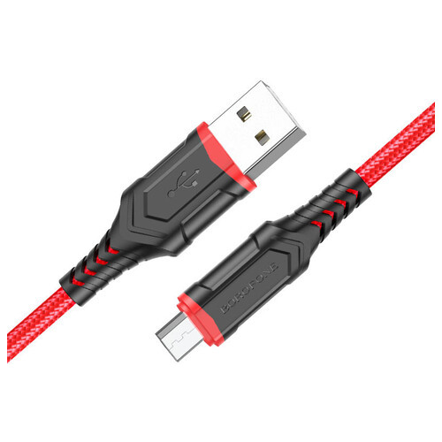 Дата кабель Borofone BX67 USB to Micro USB 1 м червоний фото №2