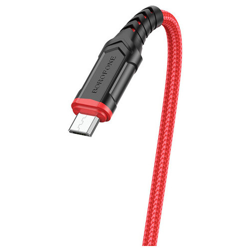 Дата кабель Borofone BX67 USB to Micro USB 1 м червоний фото №3