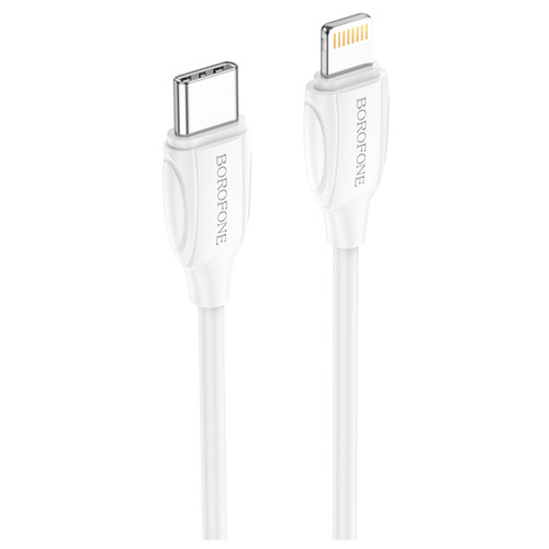Кабель Borofone USB Type-C - Apple Lightning 3 A 1 м White (BX19LPDW) фото №1