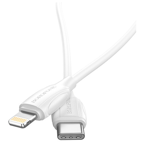Кабель Borofone USB Type-C - Apple Lightning 3 A 1 м White (BX19LPDW) фото №2