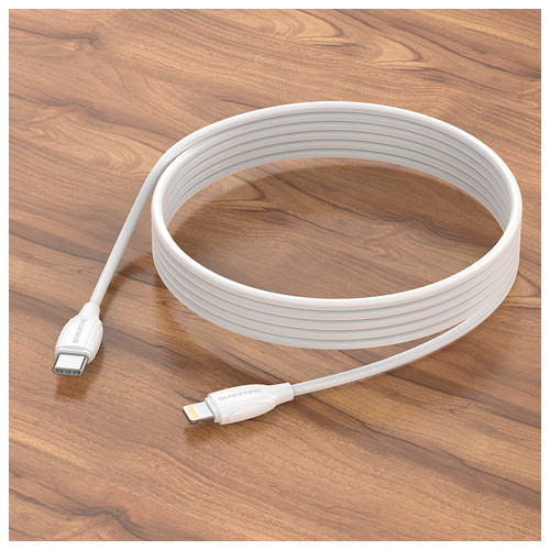 Кабель Borofone USB Type-C - Apple Lightning 3 A 1 м White (BX19LPDW) фото №3