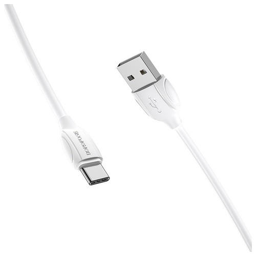 Кабель Borofone BX19 Benefit USB Type-C USB 3 A 1m White (BX19CW) фото №1