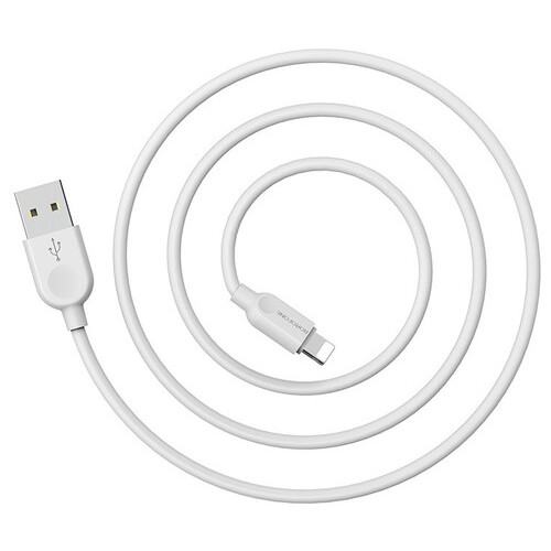 Дата кабель Borofone BX14 USB to Lightning 1 м білий фото №7