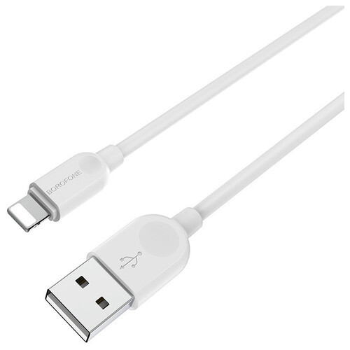 Дата кабель Borofone BX14 USB to Lightning 1 м білий фото №4