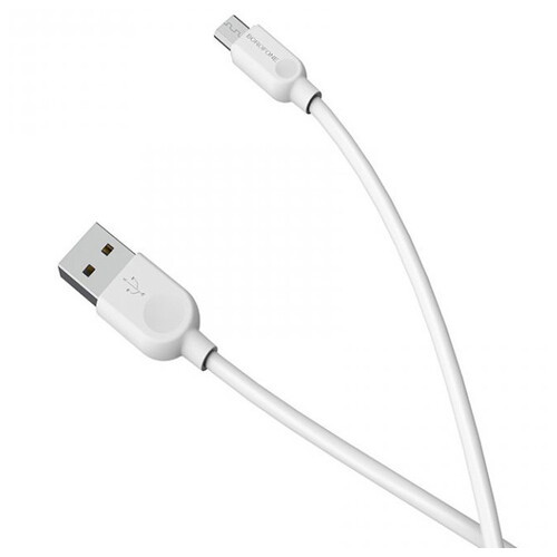 Дата кабель Borofone BX14 USB to Micro USB 2 м білий фото №7