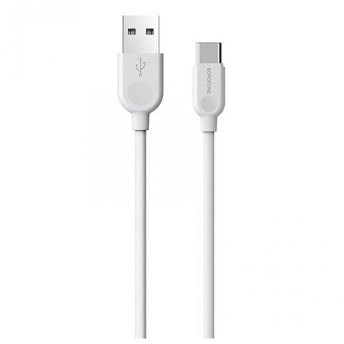 Дата кабель Borofone BX14 USB to Type-C 1 м білий фото №1