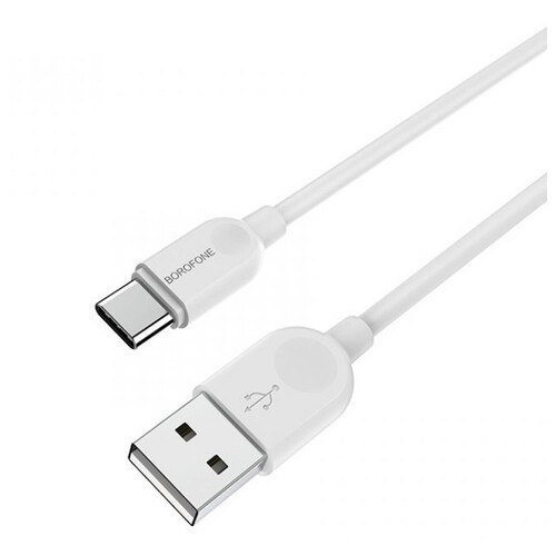 Дата кабель Borofone BX14 USB to Type-C 1 м білий фото №2
