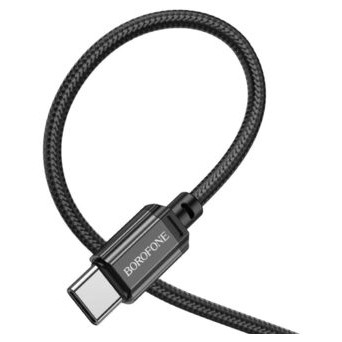 Кабель Borofone BX87 Sharp USB Type-C 3 A 1 м Black (BX87CB) фото №2