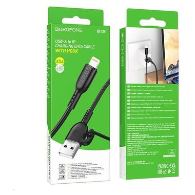 Кабель Borofone BX91 USB Lightning 1m Black (6974443389883) фото №4