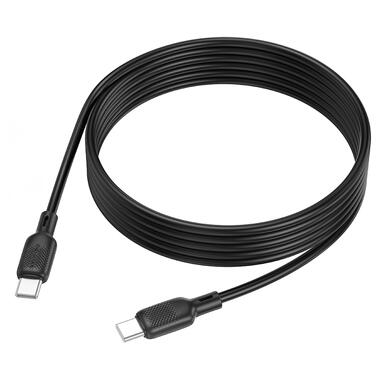 Кабель BOROFONE BX113 Lenny 60W silicone charging data cable C to C(L=2M) Чёрный (6941991115516) фото №4