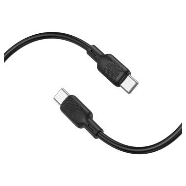 Кабель BOROFONE BX113 Lenny 60W silicone charging data cable C to C(L=2M) Чёрный (6941991115516) фото №3