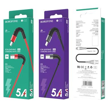 Кабель BOROFONE BX32 USB to iP Black (6931474710413) фото №5