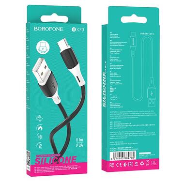 Кабель BOROFONE BX79 USB to Type-C Черный (6974443384789) фото №4