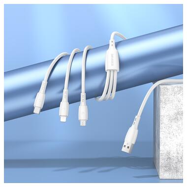 Кабель BOROFONE BX71 3-in-1 charging cable (iP+Micro+Type-C) White (6974443384550) фото №5