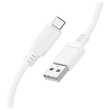 Кабель BOROFONE BX115 Lotto silicone charging data cable Micro White (6941991119651) фото №3