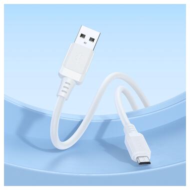 Кабель BOROFONE BX115 Lotto silicone charging data cable Micro White (6941991119651) фото №5