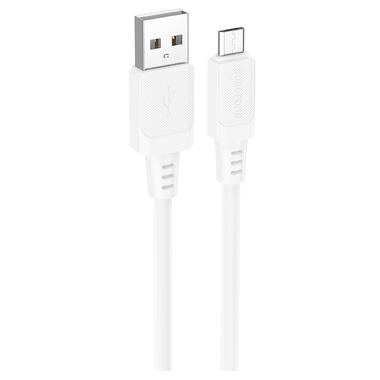Кабель BOROFONE BX115 Lotto silicone charging data cable Micro White (6941991119651) фото №1