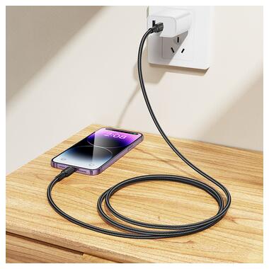 Кабель BOROFONE BX116 Certain PD charging data cable iP Black (6941991119712) фото №4