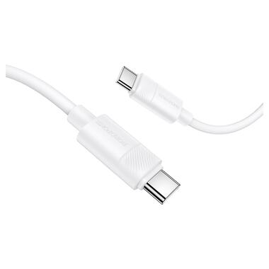 Кабель BOROFONE BX123 Leya 60W silicone charging data cable C to C White (6941991124242) фото №3