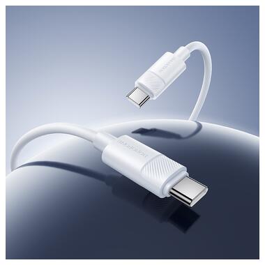 Кабель BOROFONE BX123 Leya 60W silicone charging data cable C to C White (6941991124242) фото №4