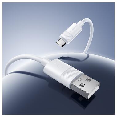 Кабель BOROFONE BX123 Leya silicone charging data cable Type-C White (6941991124228) фото №4
