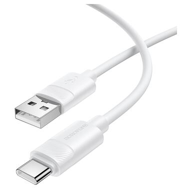 Кабель BOROFONE BX123 Leya silicone charging data cable Type-C White (6941991124228) фото №1