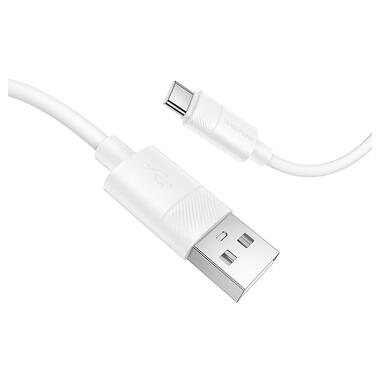 Кабель BOROFONE BX123 Leya silicone charging data cable Type-C White (6941991124228) фото №3