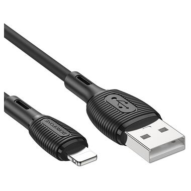 Кабель BOROFONE BX86 Advantage silicone charging data cable for iP Black (6974443388787) фото №3
