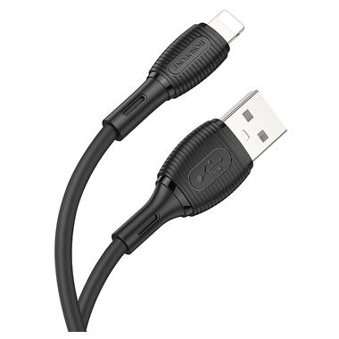Кабель BOROFONE BX86 Advantage silicone charging data cable for iP Black (6974443388787) фото №1