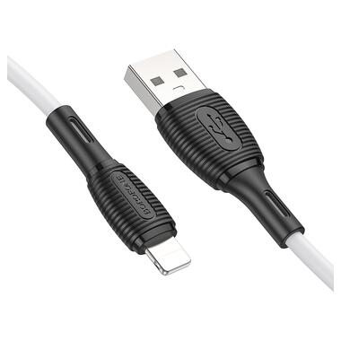 Кабель BOROFONE BX86 Advantage silicone charging data cable for iP White (6974443388794) фото №3