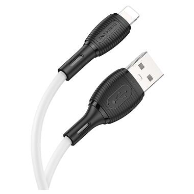 Кабель BOROFONE BX86 Advantage silicone charging data cable for iP White (6974443388794) фото №1