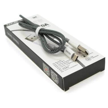 Дата кабель iKAKU USB 2.0 AM to Lightning 1.0m KSC-028 JINDIAN Black 2.4A (KSC-028-B-L) фото №1