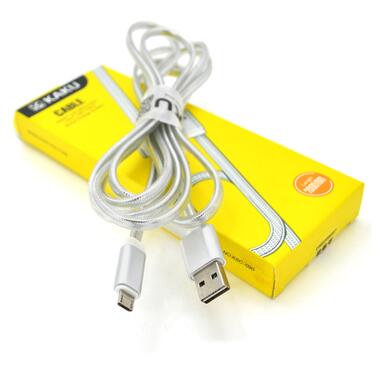 Дата кабель iKAKU USB 2.0 AM to Micro 5P 2.0m KSC-090 XINGGUANG 2.8А (KSC-090-M) фото №1