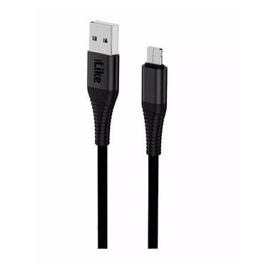 Зарядний кабель iLike Charging Cable for MicroUSB ICM01 Black фото №1