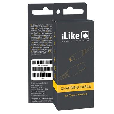 Зарядний кабель iLike Charging Cable for Type-C ICT01 White фото №2