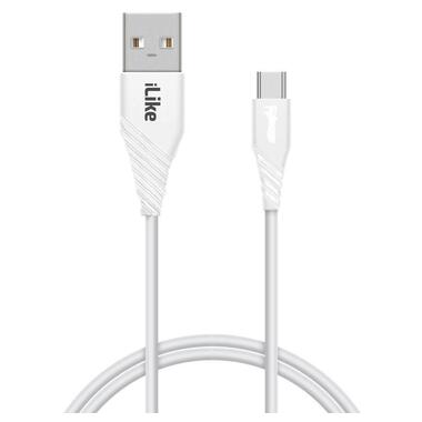 Зарядний кабель iLike Charging Cable for Type-C ICT01 White фото №1