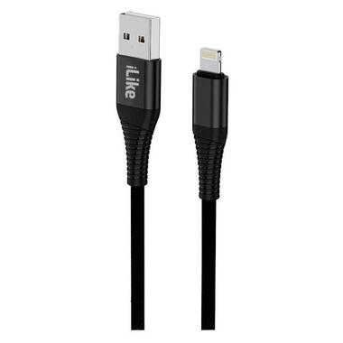 Зарядний кабель iLike Charging Cable Lightning CCI01 Black фото №1