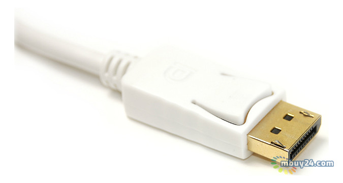 Перехідник PowerPlant DisplayPort - HDMI, 0.15 м білий (KD00AS1277) фото №3