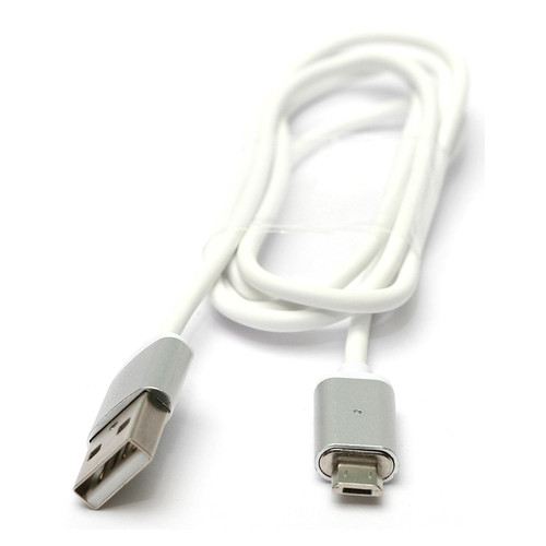 Кабель PowerPlant Magnetic USB 2.0 AM - Micro USB 1 м білий (DV00DV4060) фото №1