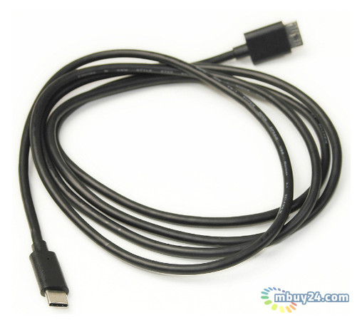 Дата кабель PowerPlant USB 3.0 Type-C to Micro USB B 1 м чорний (KD00AS1280) фото №2