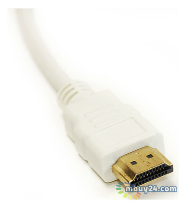 Кабель-перехідник PowerPlant HDMI - VGA, 0.15 м білий (KD00AS1285) фото №4