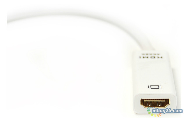 Перехідник PowerPlant Mini DisplayPort - HDMI, 0.15 м білий (KD00AS1279) фото №2