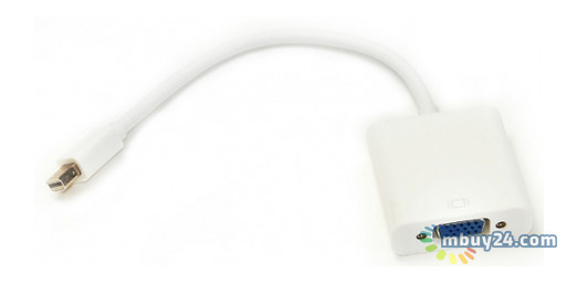 Перехідник PowerPlant Mini DisplayPort - VGA, 0.15 м білий (KD00AS1281) фото №1