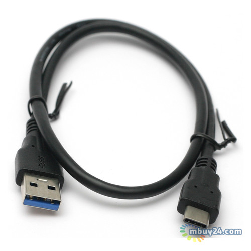 Дата кабель PowerPlant USB 3.0 AM – Type C 0,5 м чорний (KD00AS1253) фото №1