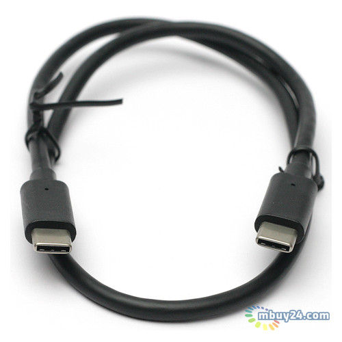Дата кабель PowerPlant USB 3.0 Type C - USB Type C 0.5 м чорний (KD00AS1255) фото №1