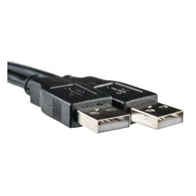 Дата кабель PowerPlant USB 2.0 AM / AM 1.5 м чорний (KD00AS1214) фото №1