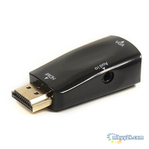 Перехідник PowerPlant HDMI - VGA - 3.5 мм чорний (CA910267) фото №4